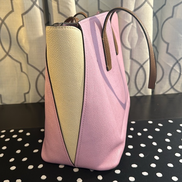 Kate Spade Margaux Tote Bag two tone pink beige valentines - Picture 10 of 12
